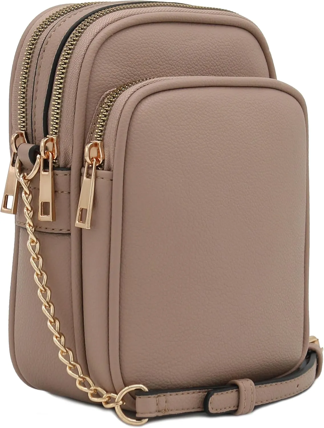 FashionPuzzle Multi Pocket PU Leather Casual Medium Crossbody Bag with Adjustable Strap