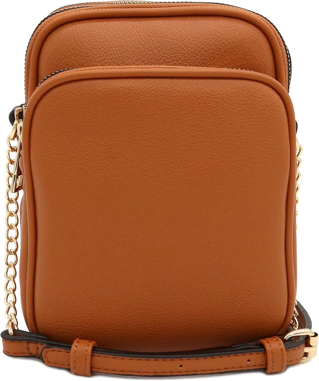 FashionPuzzle Multi Pocket PU Leather Casual Medium Crossbody Bag with Adjustable Strap