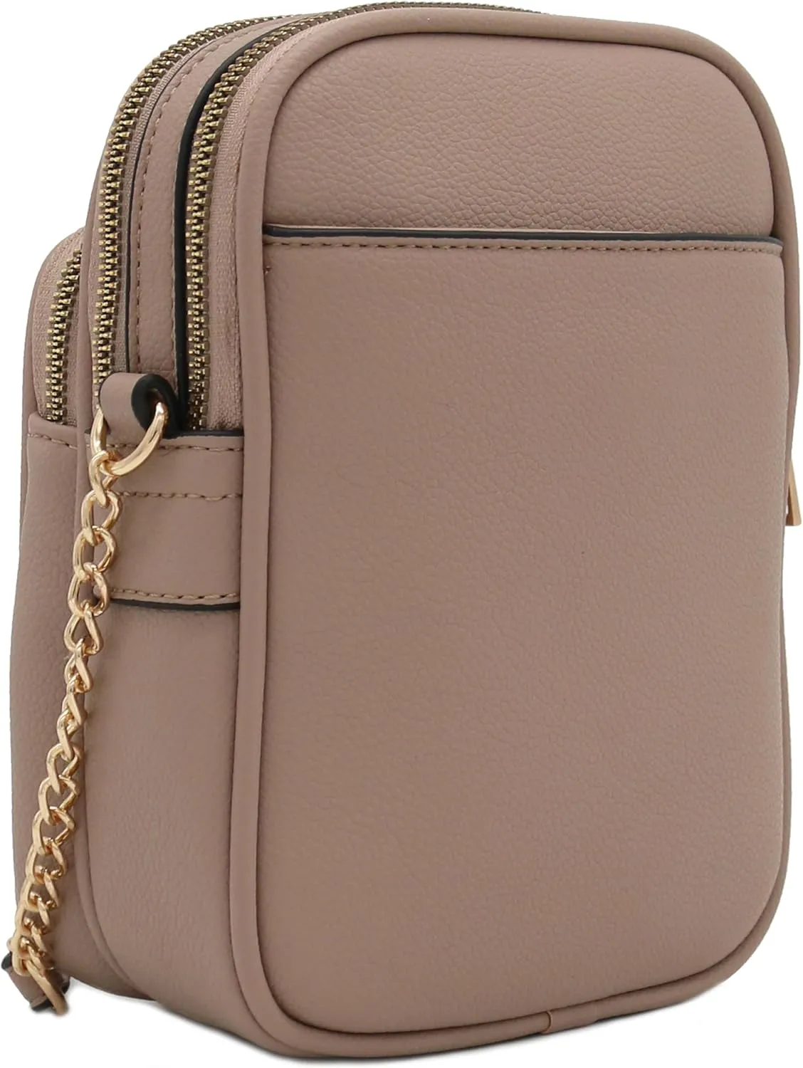 FashionPuzzle Multi Pocket PU Leather Casual Medium Crossbody Bag with Adjustable Strap