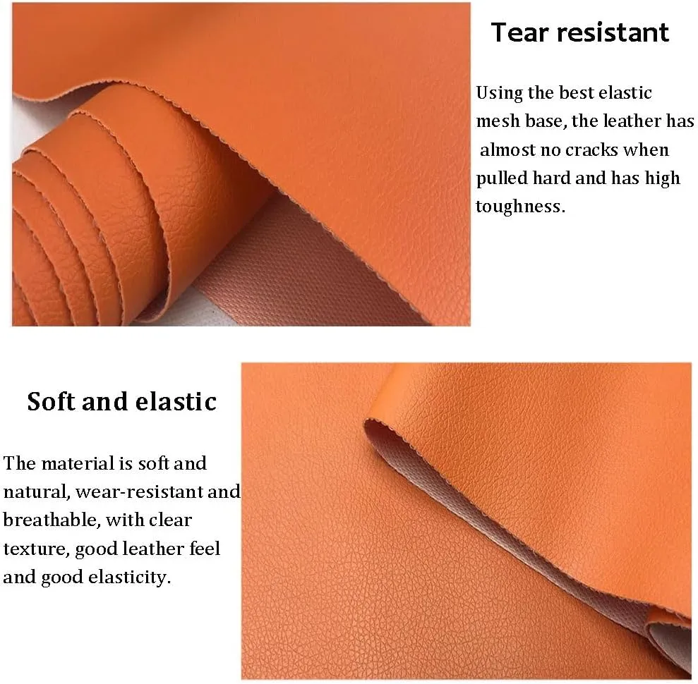 Faux Leather Fabric Leatherette Premium Soft Feel Material Vinyl Cloth Upholstery DIY Sewings Sofa Handbag Car Seat Hair(Pig Liver Red,1.6X5m)