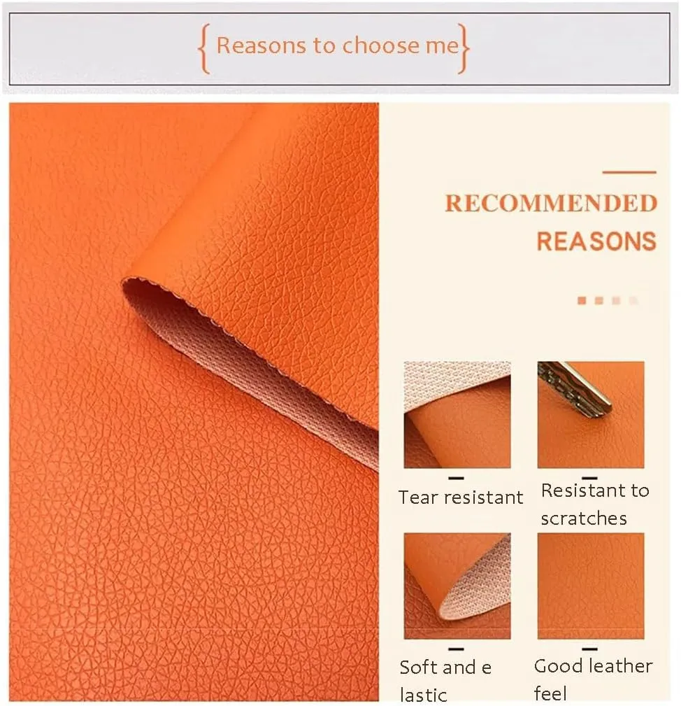 Faux Leather Fabric Leatherette Premium Soft Feel Material Vinyl Cloth Upholstery DIY Sewings Sofa Handbag Car Seat Hair(Pig Liver Red,1.6X5m)