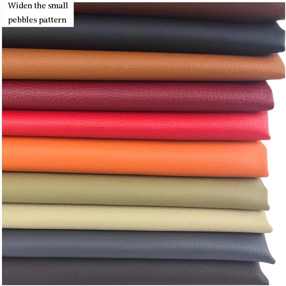 Faux Leather Fabric Leatherette Premium Soft Feel Material Vinyl Cloth Upholstery DIY Sewings Sofa Handbag Car Seat Hair(Pig Liver Red,1.6X5m)