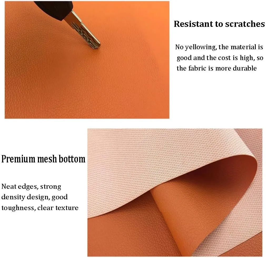 Faux Leather Fabric Leatherette Premium Soft Feel Material Vinyl Cloth Upholstery DIY Sewings Sofa Handbag Car Seat Hair(Pig Liver Red,1.6X5m)