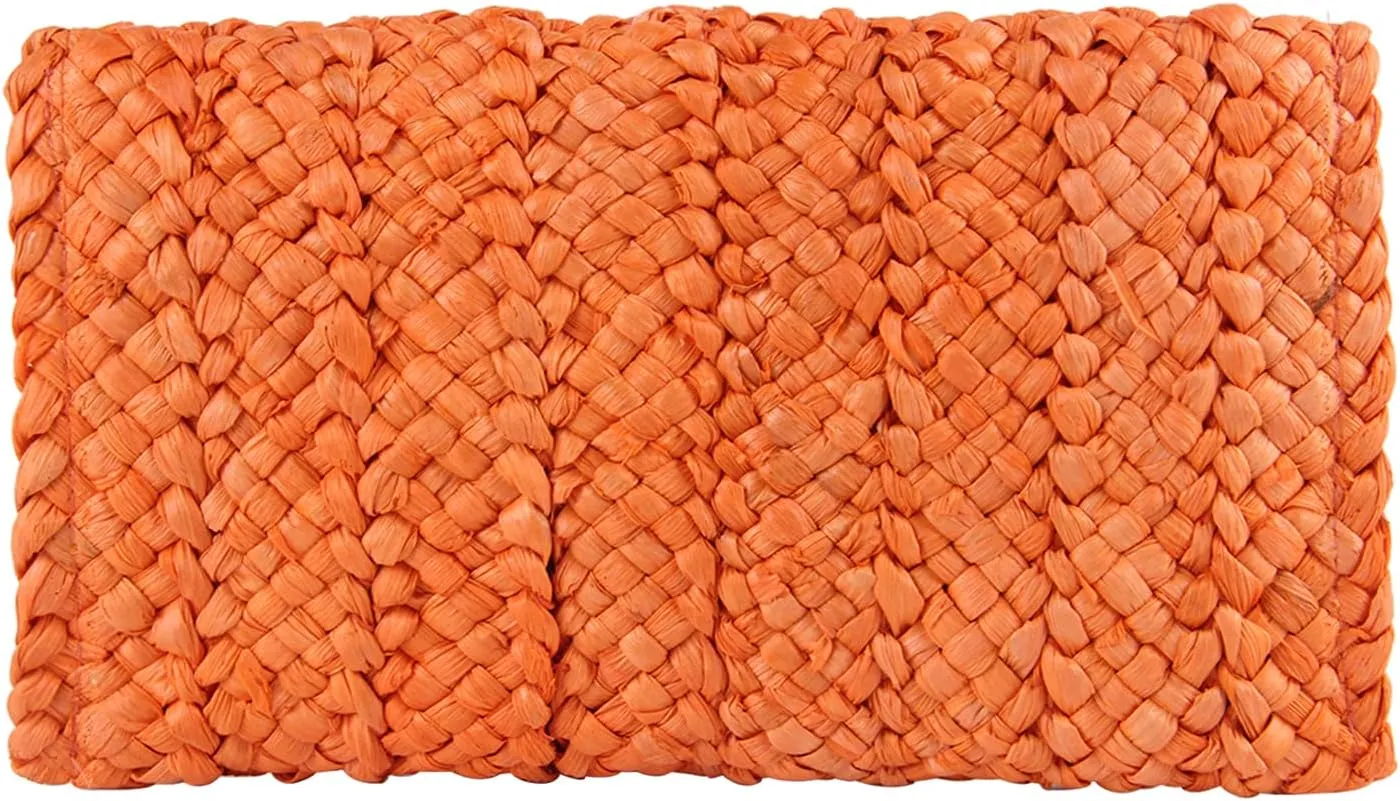 Fecialy Straw Clutch Purses Straw Purses for Women Envelope Woven Clutch Handbags Summer Beach Bags