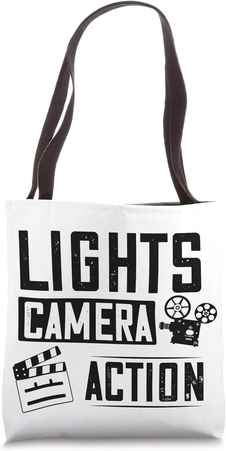 Filmmaker Lights Camera Action Filmmaking Cinematography Tote Bag