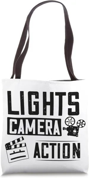 Filmmaker Lights Camera Action Filmmaking Cinematography Tote Bag