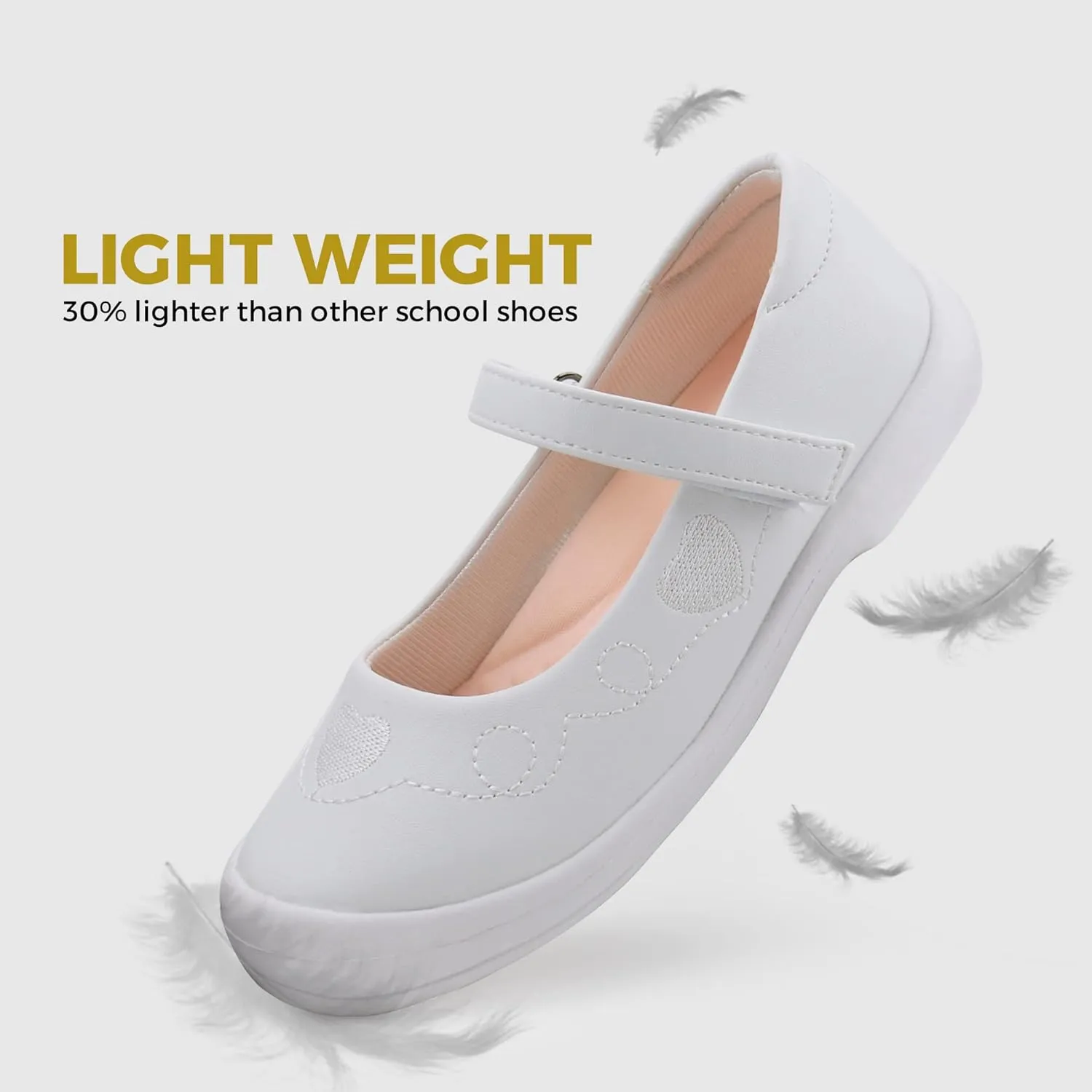 firelli Girl's Mary Jane School Uniform Shoes Comfortable Girls Dress Shoes