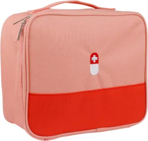 First Aid Bag, Empty Medical Supplies Organizer Bag Trauma Kit for Traveling Hiking Camping Backpacking Cycling, Pink