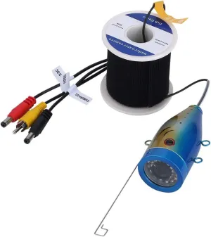 Fishing Camera, Fish Finder Underwater Fishing Camera Double Lamp 30LEDs 7Inch 15M 30M 50M IP68 Waterproof for ICE/Sea/River Fishing Fishfinder