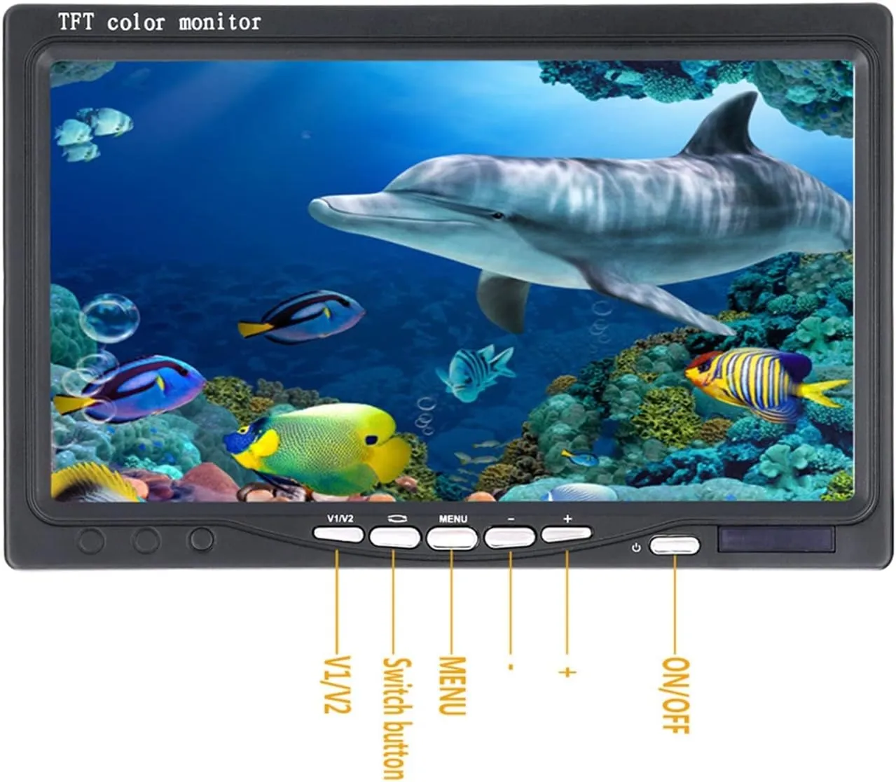 Fishing Camera, Fish Finder Underwater Fishing Camera Double Lamp 30LEDs 7Inch 15M 30M 50M IP68 Waterproof for ICE/Sea/River Fishing Fishfinder