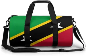 Flag of Saint Kitts And Nevis Travel Duffel Bag Gym Bags Sports Tote Shoulder Weekender Handbag for Men Women