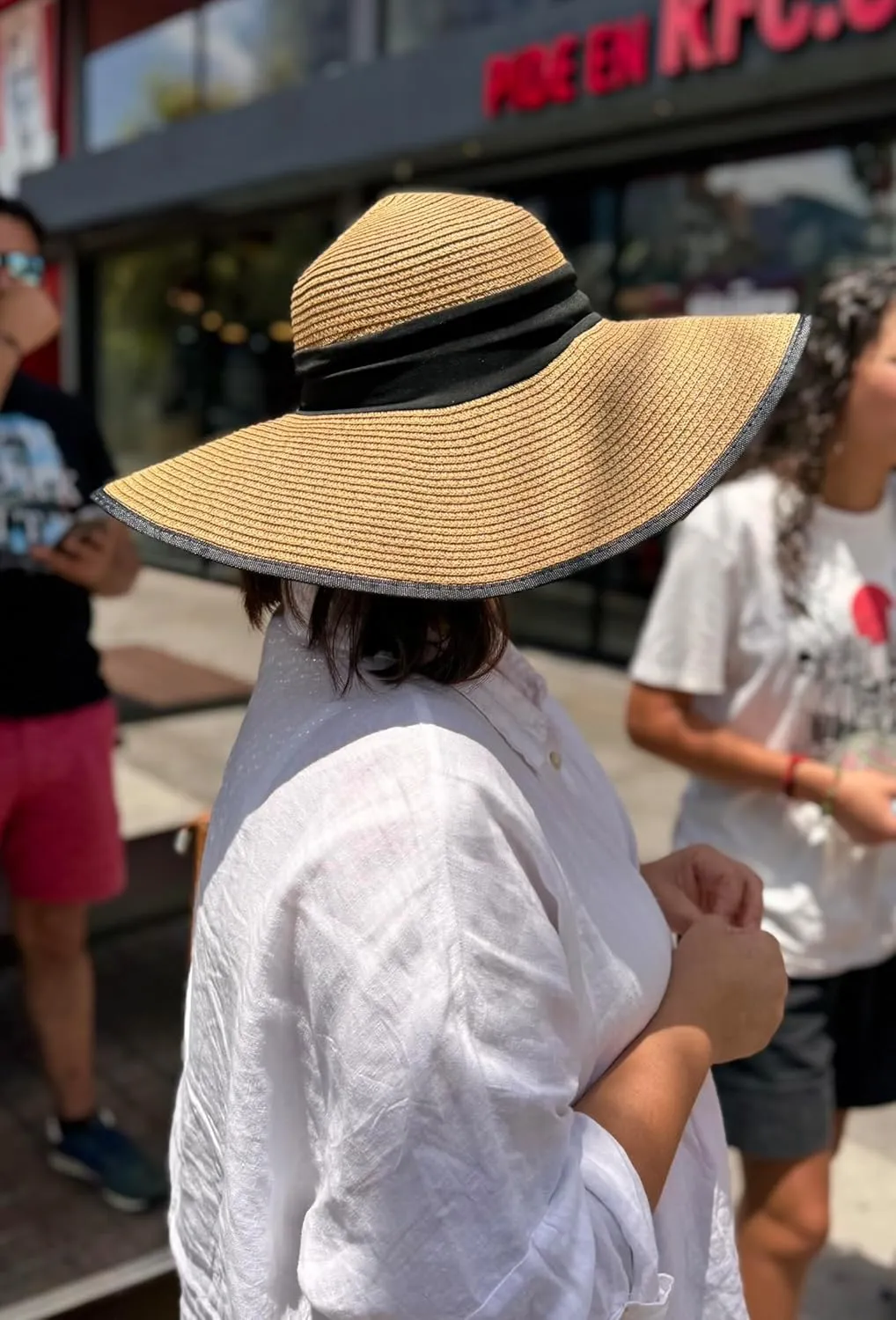 Flex Beach Sun Hat for Women Satin-Lined Rollable Removable Chin Strap UPF50 Big-Head Friendly with Travel Bag
