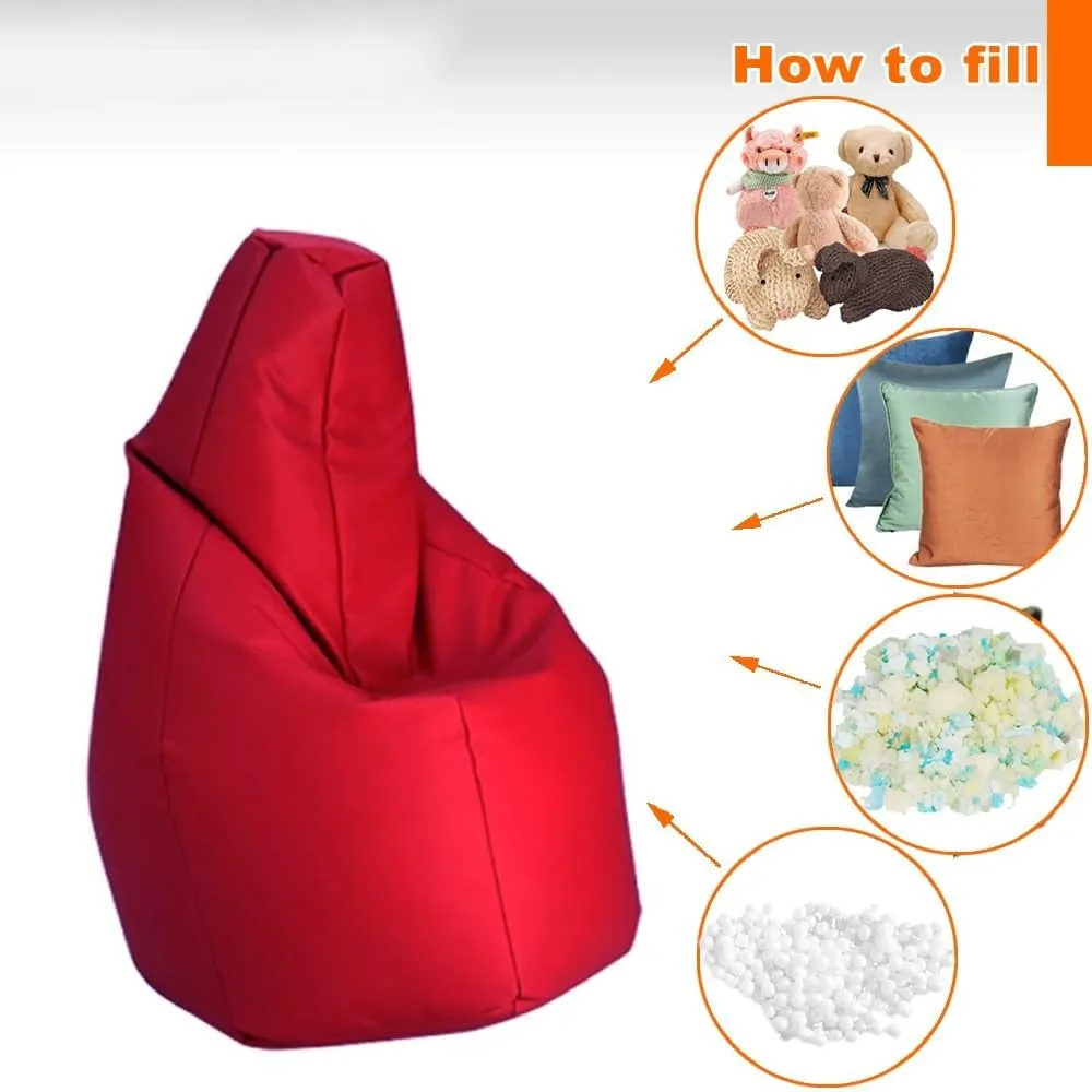 Floating Bean Bag For Pool No Fillers Outdoor Waterproof Oxford Bean Bag Cover Aterproof Bean Bag Reusable Bean Bag For Swimming Without Filler Garden Beach Camp Beanbag Sofa(Peach red,M-D80cm-2.6ft-c