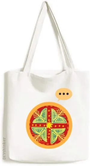 Flowers Plants Mexico Totems Ancient Civilization Expression Gift Sack Canvas Tote Shoulder Bag