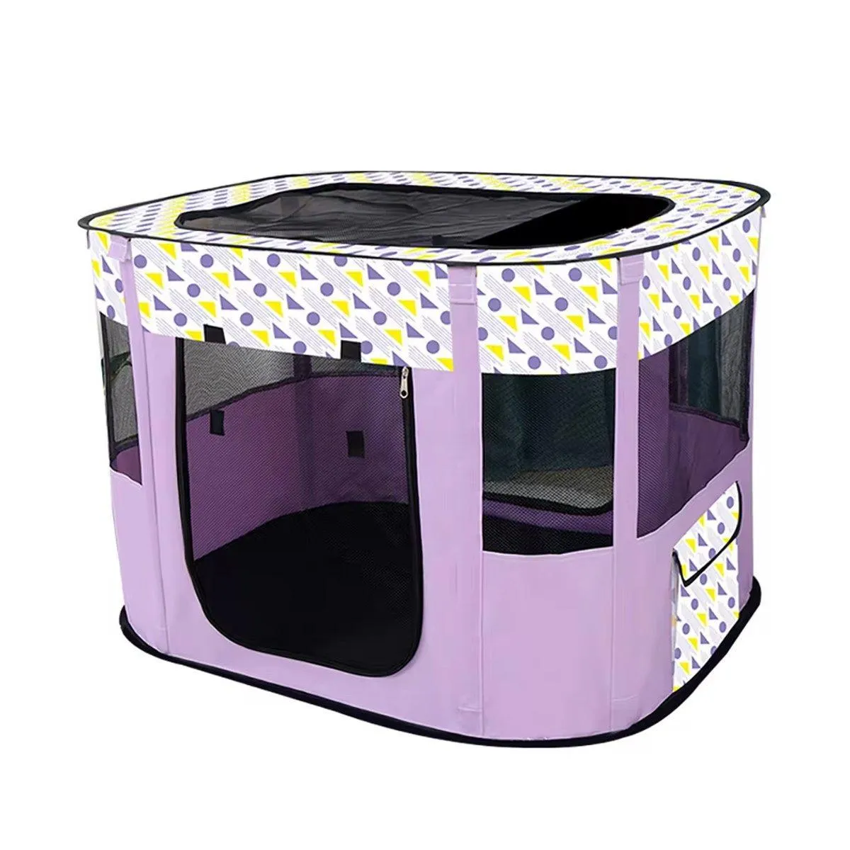 Foldable Cat Dog Kennel Pet Delivery Cage Portable Pet Fence Tent