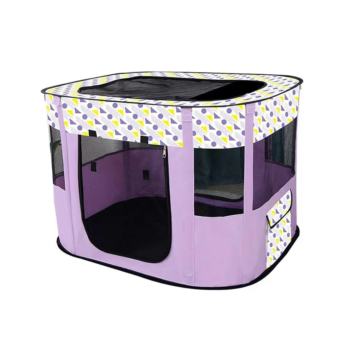 Foldable Cat Dog Kennel Pet Delivery Cage Portable Pet Fence Tent