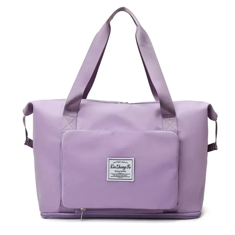 Foldable Large Capacity Storage Travel Bag – Waterproof Tote & Carry-On Duffel for Women