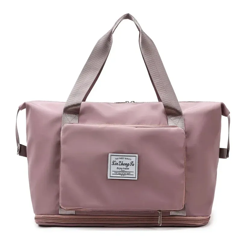 Foldable Large Capacity Storage Travel Bag – Waterproof Tote & Carry-On Duffel for Women