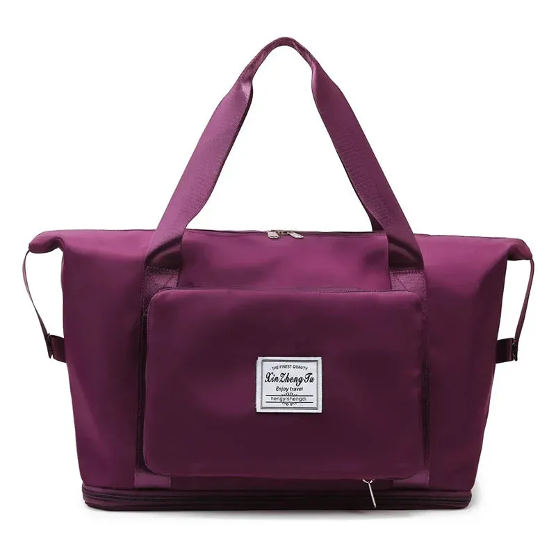 Foldable Large Capacity Storage Travel Bag – Waterproof Tote & Carry-On Duffel for Women