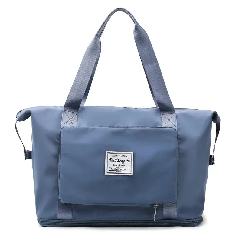 Foldable Large Capacity Storage Travel Bag – Waterproof Tote & Carry-On Duffel for Women
