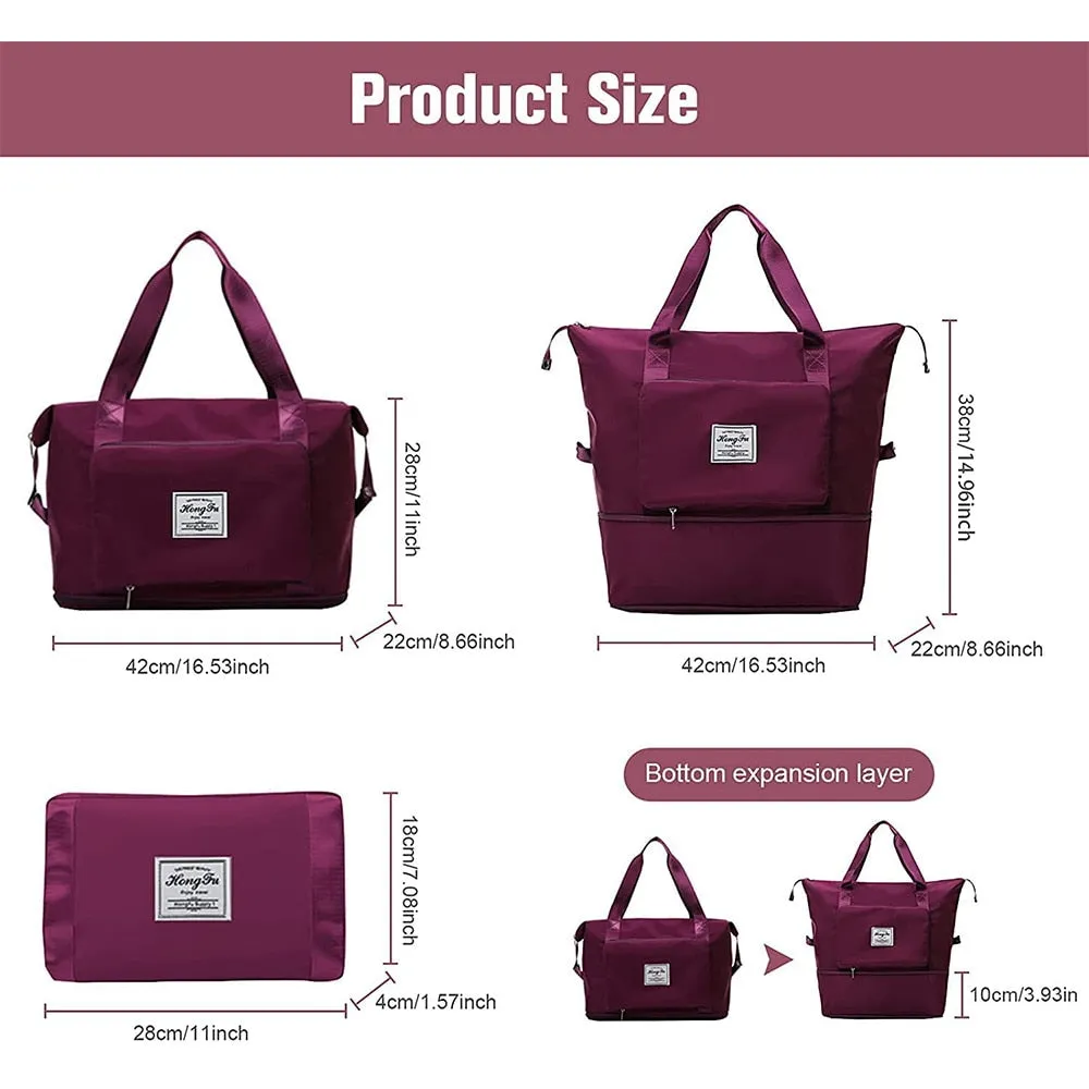 Foldable travel bag, waterproof, large bag, luggage, multi-functional | 4 colors