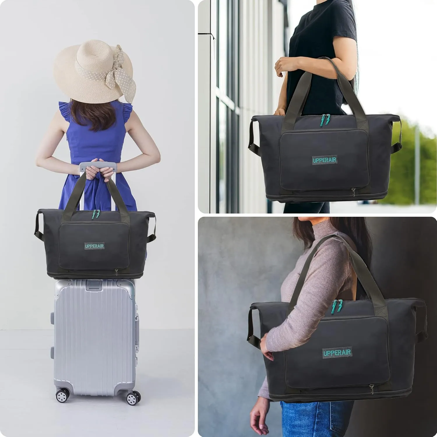 Foldable Travel Duffel Bag Expandable collapsible Luggage Large Capacity Lightweight Oxford Fabric Waterproof Men and Women