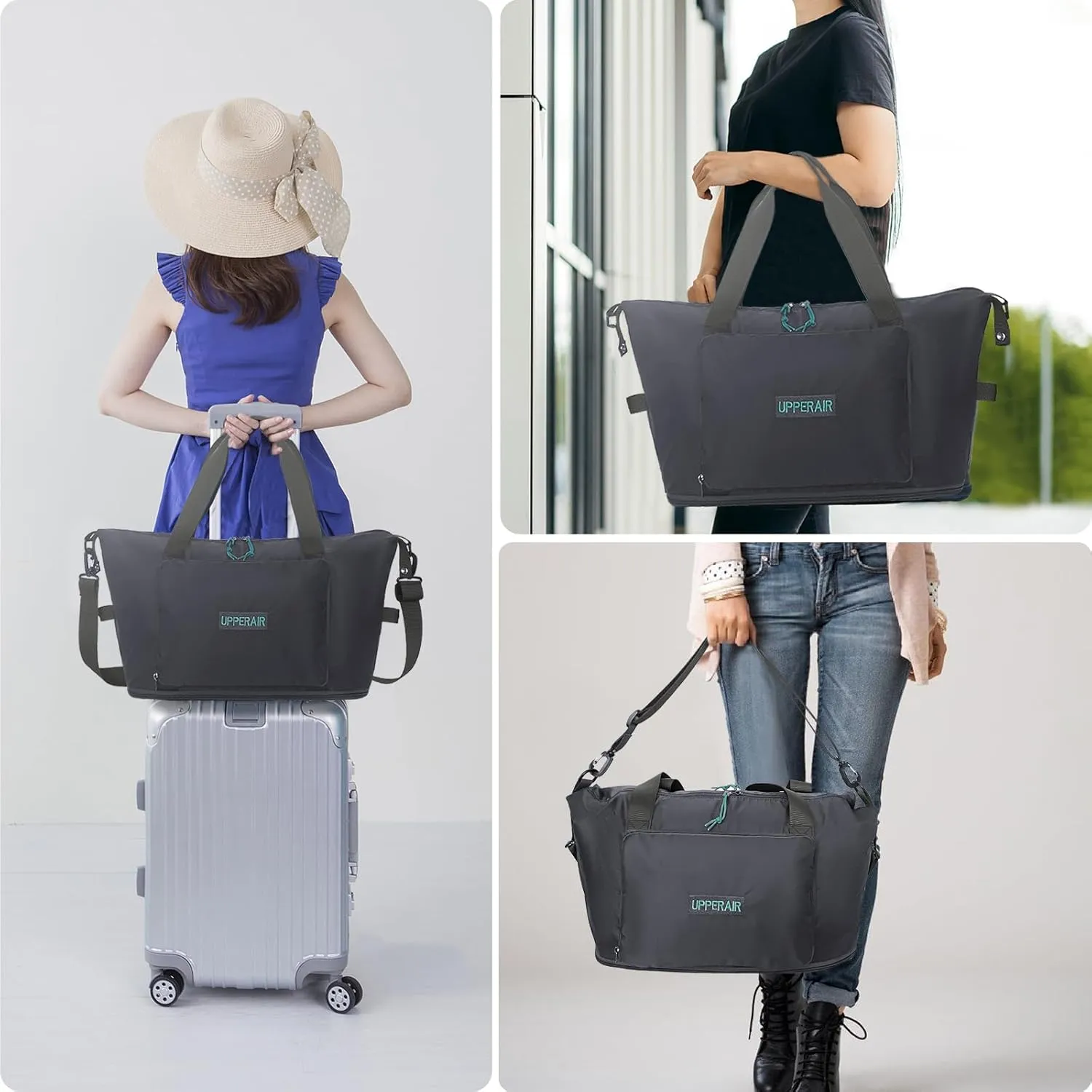 Foldable Travel Duffel Bag Expandable collapsible Luggage Large Capacity Lightweight Oxford Fabric Waterproof Men and Women