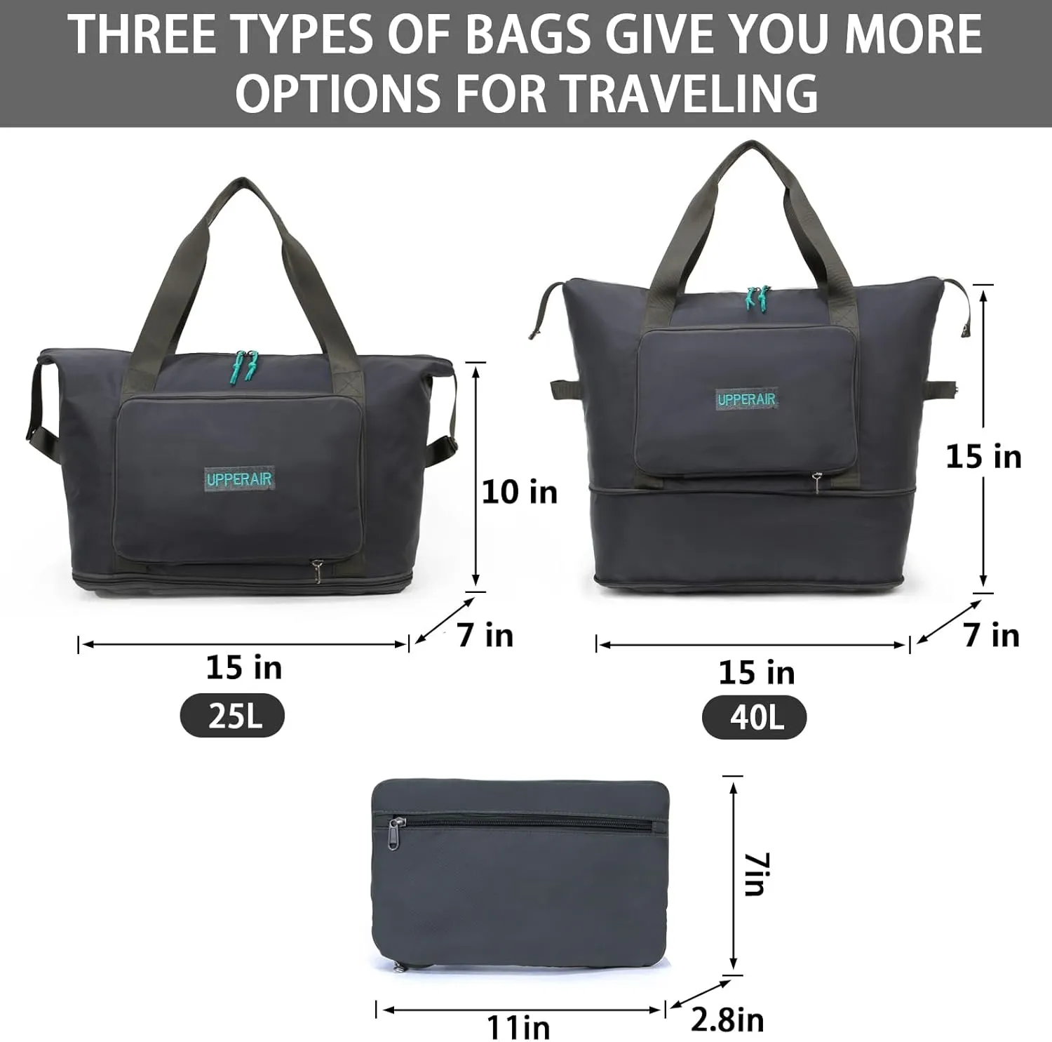 Foldable Travel Duffel Bag Expandable collapsible Luggage Large Capacity Lightweight Oxford Fabric Waterproof Men and Women