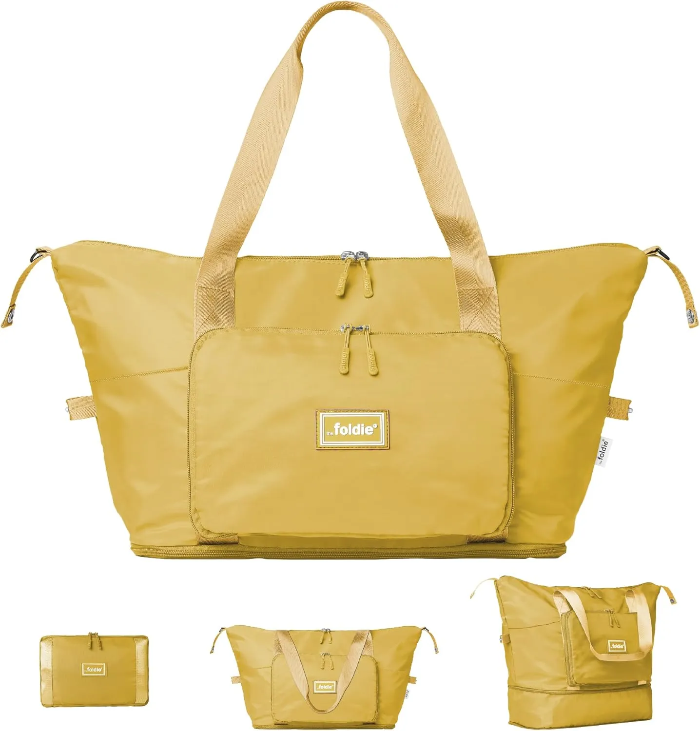 Foldable Travel Tote Bag for Women - 40L Weekender Bag with Multiple Pockets - Carry On Personal Item Travel Bag