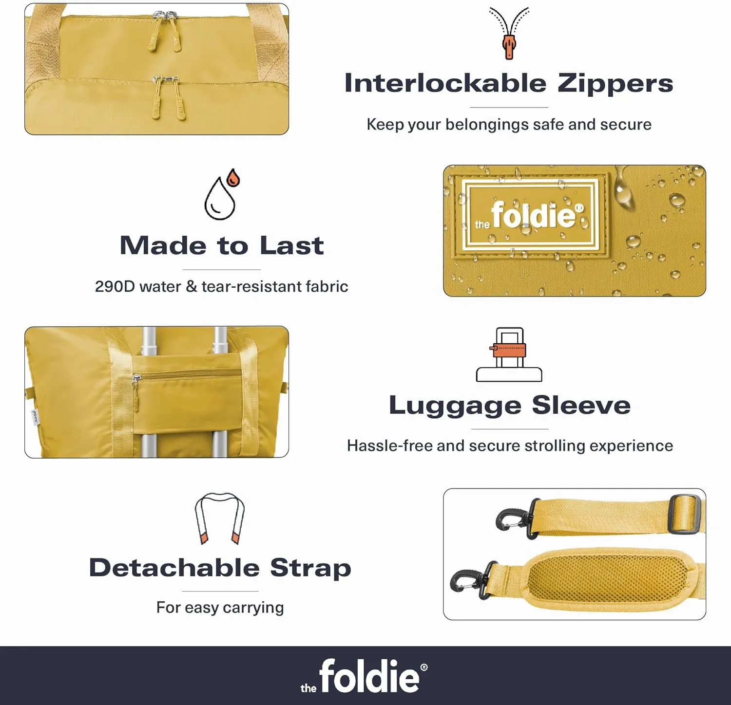 Foldable Travel Tote Bag for Women - 40L Weekender Bag with Multiple Pockets - Carry On Personal Item Travel Bag
