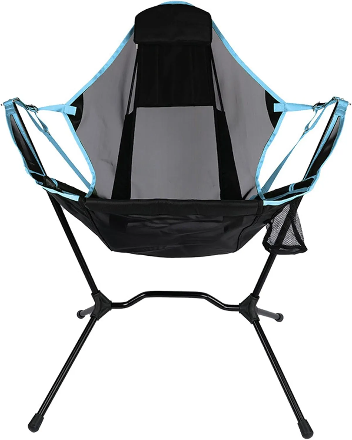 Folding Backrest Camping Chair, Portable Aluminum Alloy Swinging Chair, Adjustable Camping Swing Recliner with Storage Bag for Camping Hiking Beach Picnic Travel