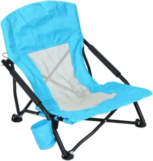 Folding Camping Chair Folding Chaise Chair Foldable Lounger High Backrest Picnic Seat for Beach Concert Picnic Fishing Pool, Blue