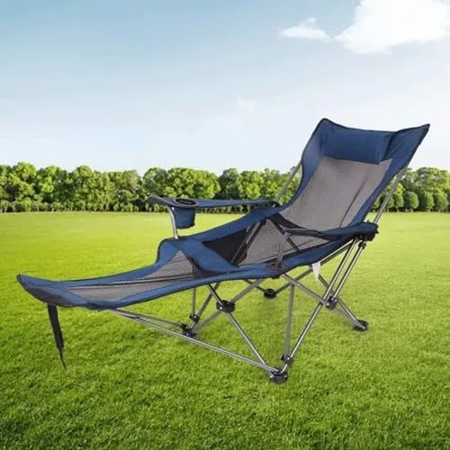 Folding Camping Chair Portable Backpack Fishing Chair Leisure Stool Beach Leisure Chair Sports Chair(Color:Blue Full Cloth)