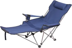 Folding Camping Chair Portable Backpack Fishing Chair Leisure Stool Beach Leisure Chair Sports Chair(Color:Blue Full Cloth)