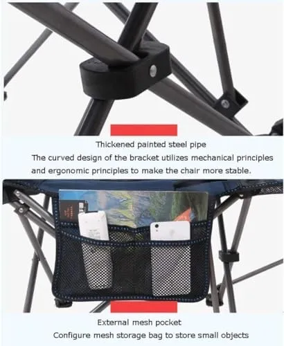 Folding Camping Chair Portable Backpack Fishing Chair Leisure Stool Beach Leisure Chair Sports Chair(Color:Blue Full Cloth)