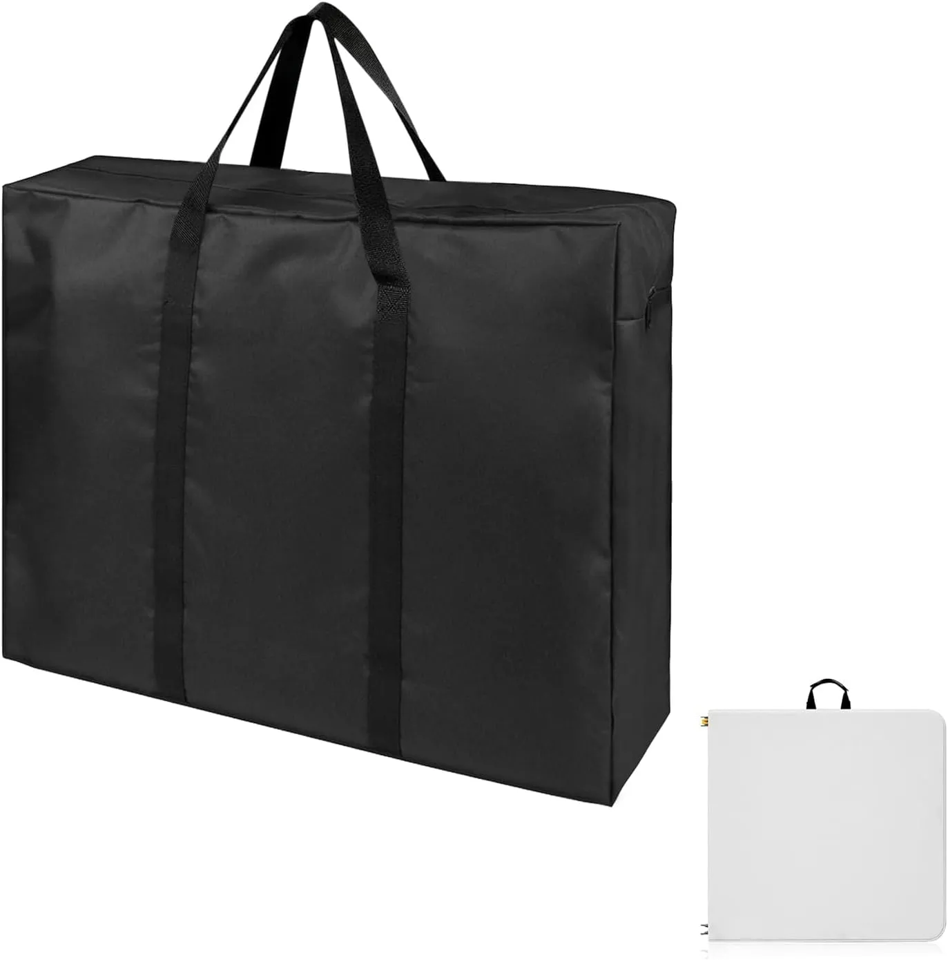 Folding Table Storage Bag, Waterproof Heavy Duty Large Carrying Bag for 8FT Picnic/Camp Tables, Portable Cover with Durable Handles (bag only) - 49" D x 30" W x 4.5" H