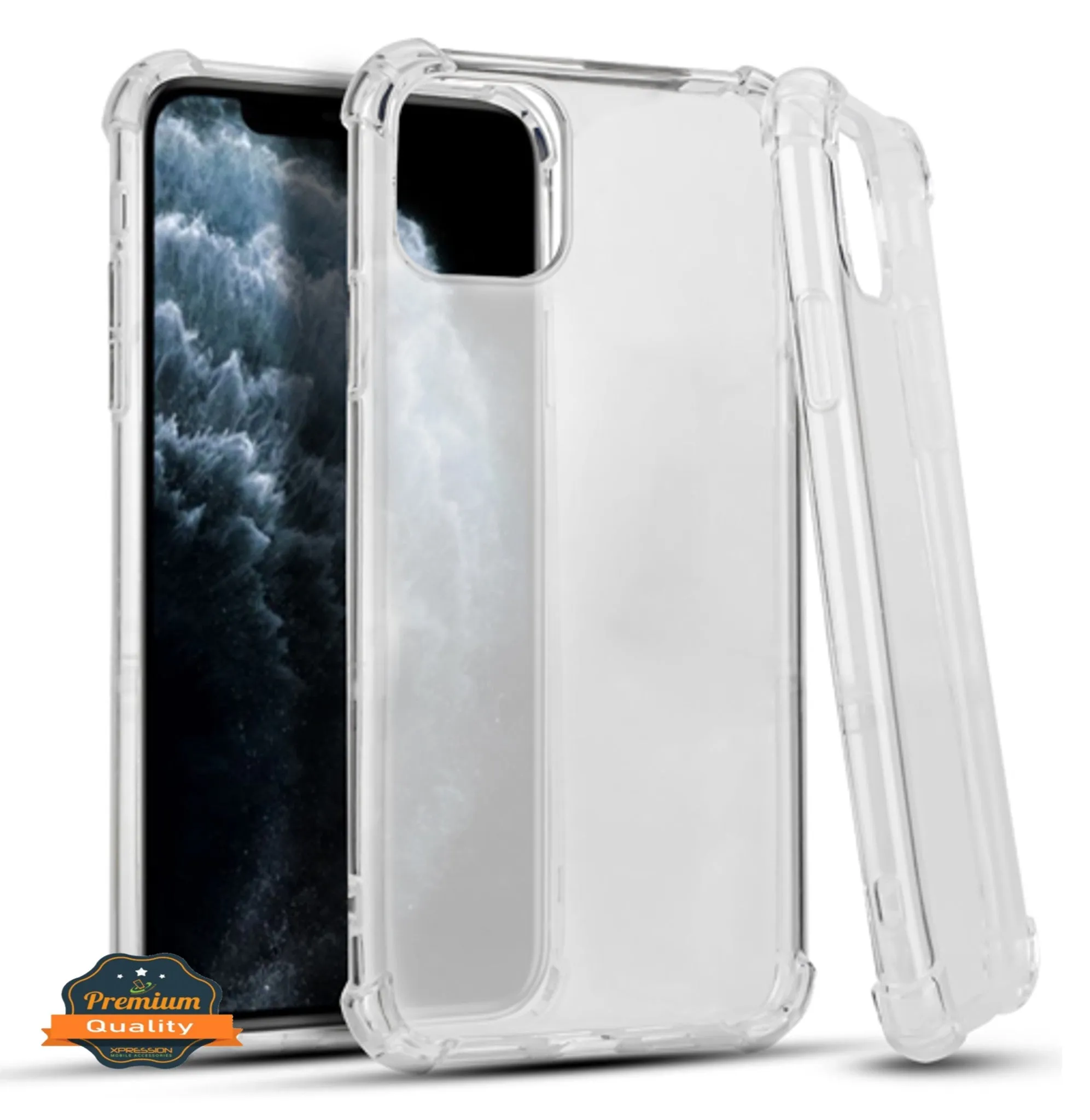 For Apple iPhone 13 /Pro Max Mini HD Crystal Clear Ultra Hybrid PC TPU [Four-Corner Protective] Rubber Shockproof Gummy Gel Bumper Transparent  Phone Case Cover