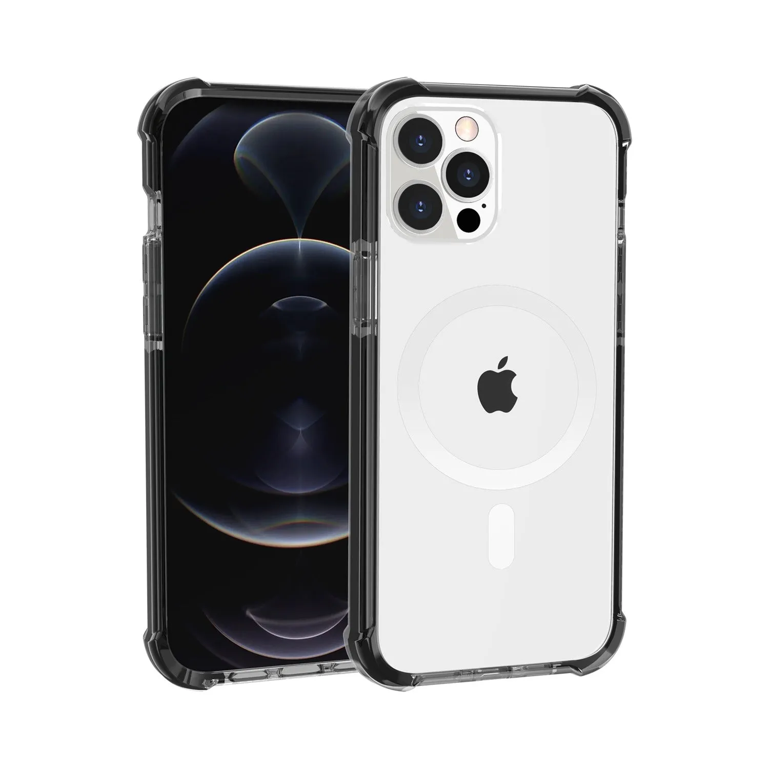 For Apple iPhone 14 Pro (6.1") Hybrid Acrylic Transparent Hard PC   TPU Color Frame Bumper Compatible with MagSafe  Phone Case Cover