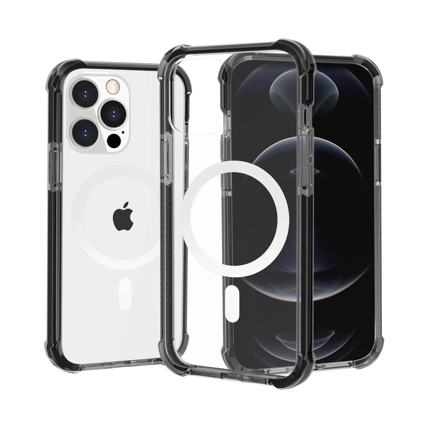 For Apple iPhone 14 Pro (6.1") Hybrid Acrylic Transparent Hard PC   TPU Color Frame Bumper Compatible with MagSafe  Phone Case Cover