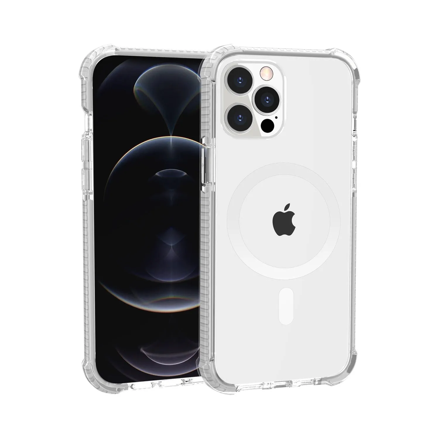 For Apple iPhone 14 Pro (6.1") Hybrid Acrylic Transparent Hard PC   TPU Color Frame Bumper Compatible with MagSafe  Phone Case Cover