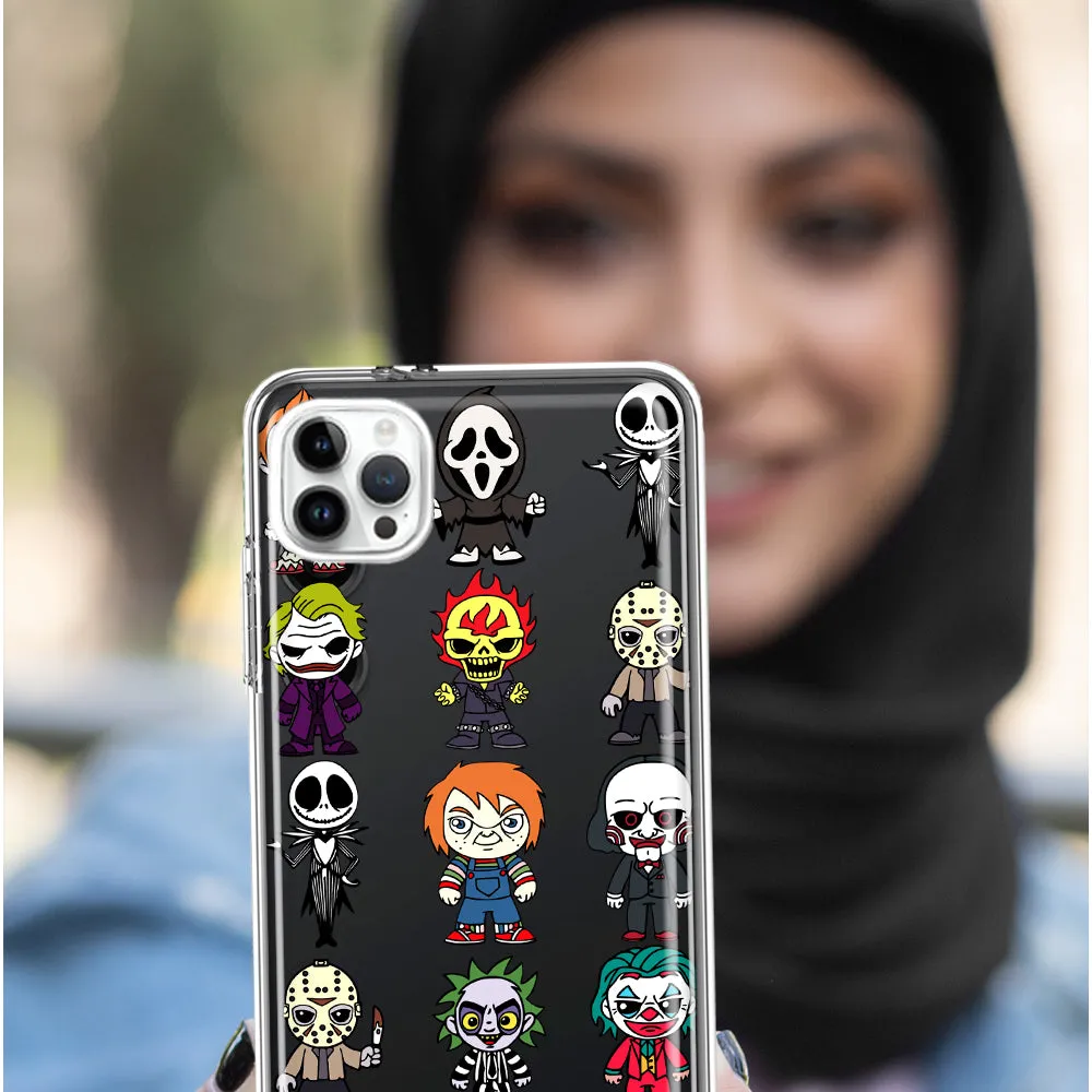 For Apple iPhone 14 Pro Max Cute Classic Halloween Spooky Cartoon Characters Design Hybrid Protective Phone Case Cover
