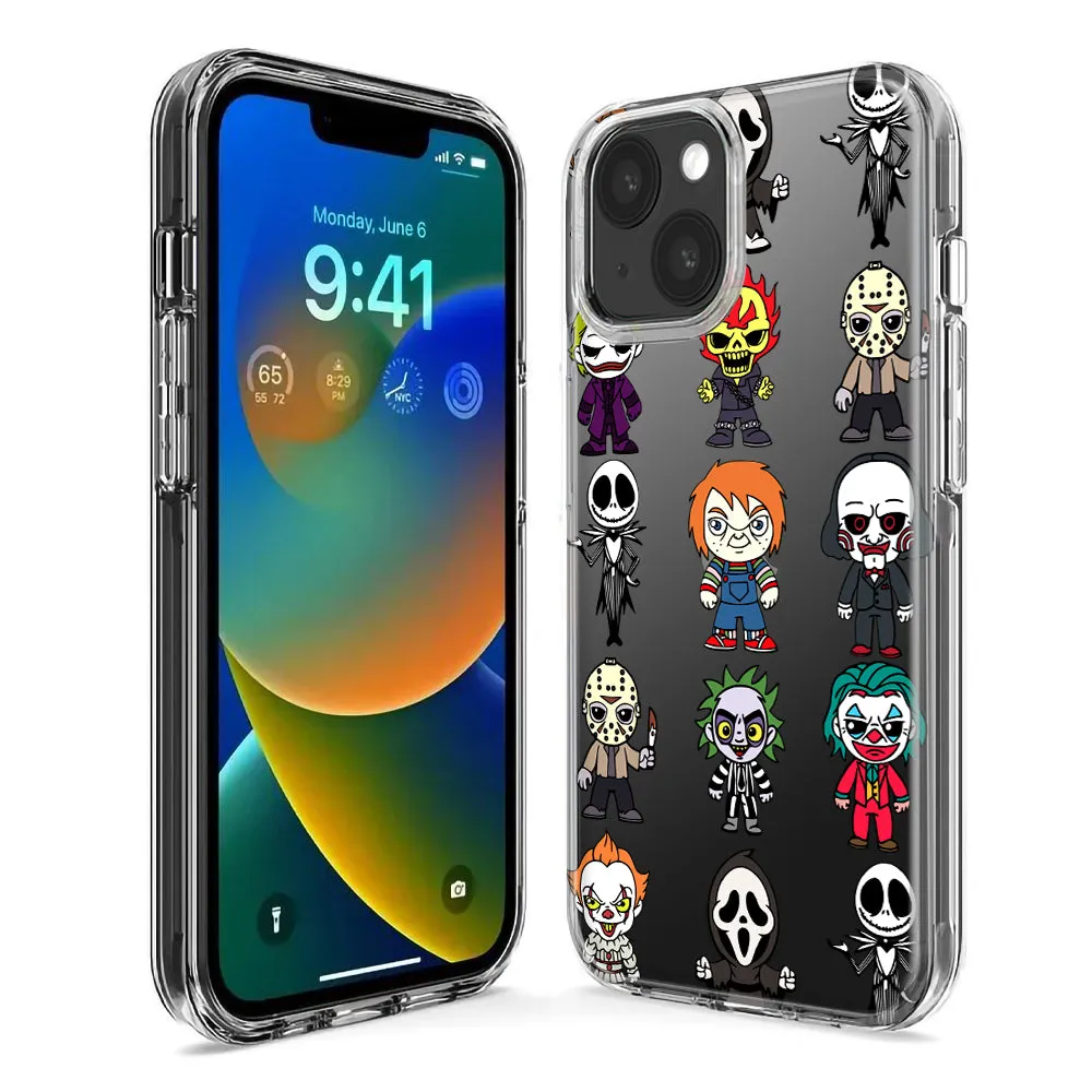 For Apple iPhone 14 Pro Max Cute Classic Halloween Spooky Cartoon Characters Design Hybrid Protective Phone Case Cover