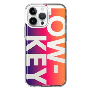 For Apple iPhone 14 Pro Max Purple Pink Orange Clear Funny Text Quote Low Key Design Hybrid Protective Phone Case Cover