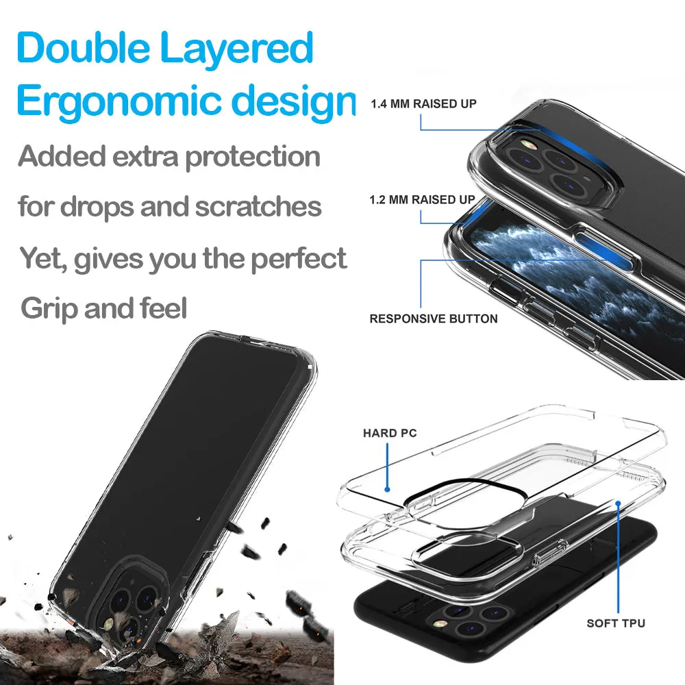 For Apple iPhone 14 Pro Max Roses Halloween Spooky Horror Characters Spider Web Design Hybrid Protective Phone Case Cover