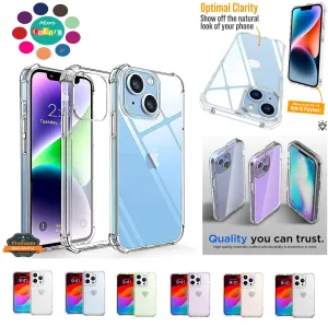 For Apple iPhone 15 Pro Max (6.7") Hybrid Transparent 3in1 Corner Tough Durable Detachable Shockproof Frame Hard PC  Phone Case Cover
