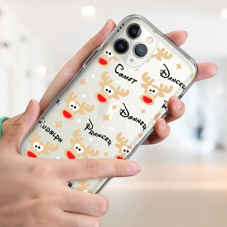 For Apple iPhone 15 Pro Max Red Nose Reindeer Christmas Winter Holiday Design Hybrid Protective Phone Case Cover