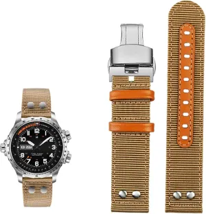For Khaki aviation Watch H77616533 H70615733 Strap Men Beyond wind speed series nylon canvas 20mm 22mm