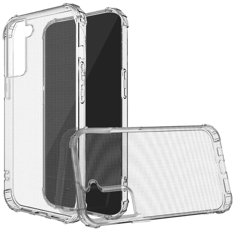 For Samsung Galaxy S21 Ultra (6.8") Hybrid Transparent Thick Pure TPU Rubber Silicone 4 Corners Gel Shockproof Protective Slim Back Clear Phone Case Cover