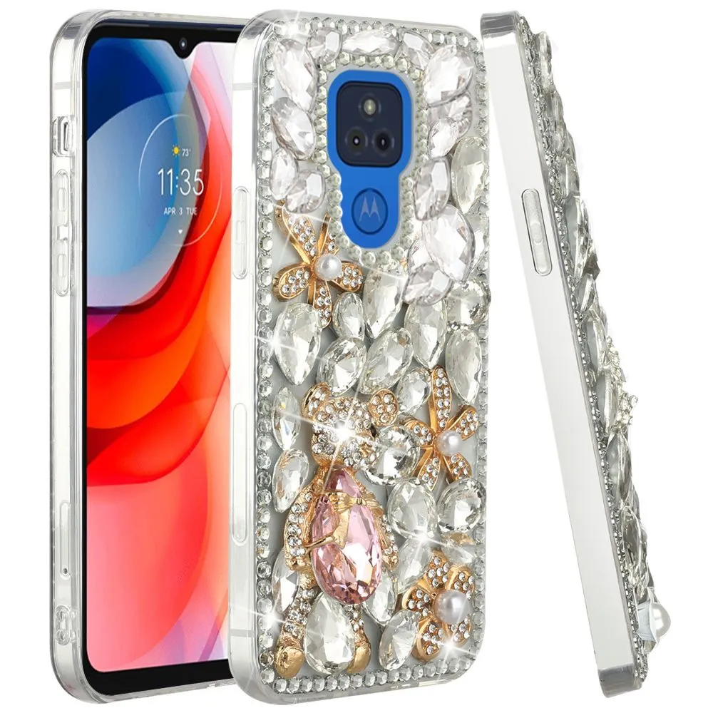 For Samsung Galaxy S22 Ultra Bling Crystal 3D Full Diamonds Luxury Sparkle Transparent Rhinestone Hybrid Protective  Phone Case Cover