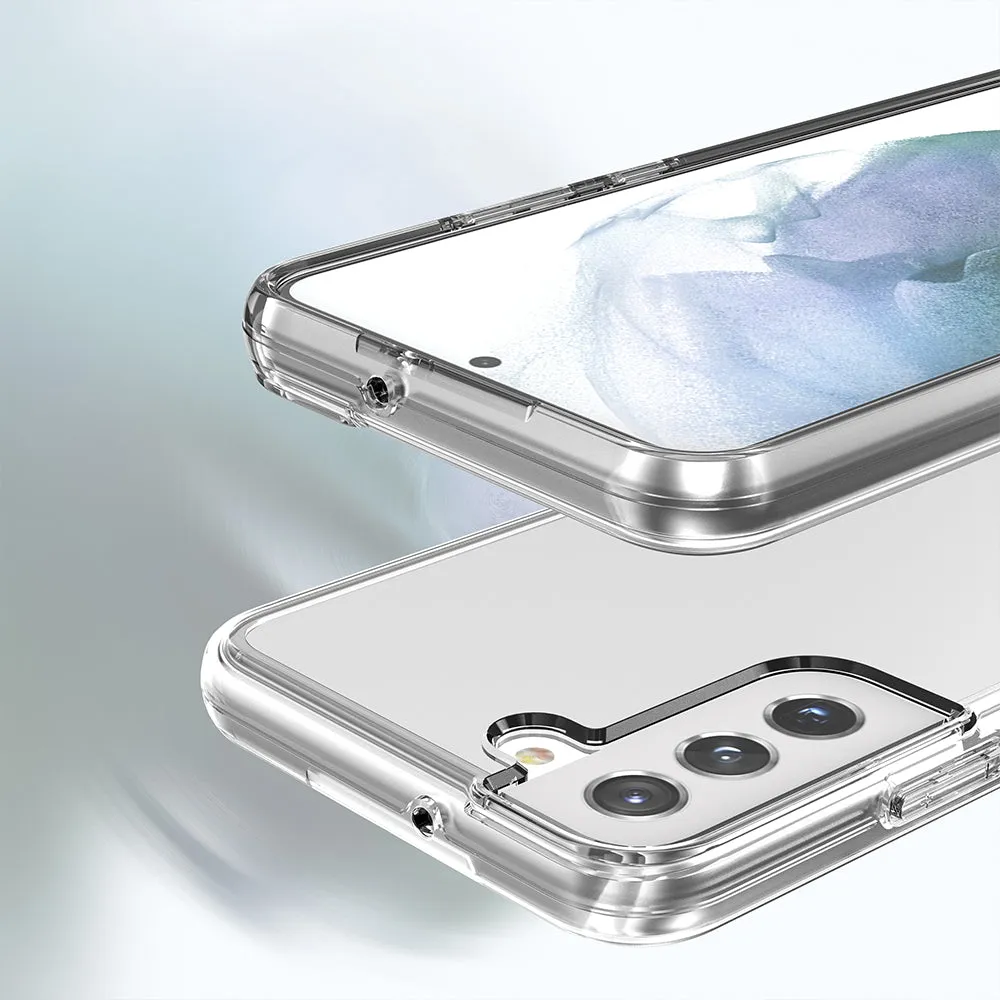 For Samsung Galaxy S23  Plus Clear Full Transparency Thick Hybrid Hard PC Shell & Soft TPU Shock-Absorption Bumper Transparent Phone Case Cover